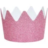 8 Coroncine Glitter Rosa -Party Supplies Area 8 coroncine glitter rosa