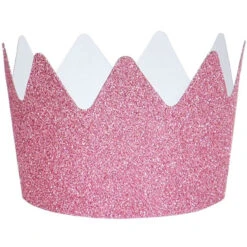 8 Coroncine Glitter Rosa