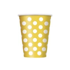 Unique Bicchieri Carta Giallo A Pois