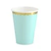 Partydeco Bicchieri Menta E Oro -Party Supplies Area bicchieri menta e oro