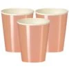 Unique Bicchieri Oro Rosa Metallizzato 335 Ml 8pz -Party Supplies Area bicchieri oro rosa metallizzato
