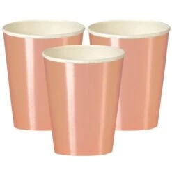 Unique Bicchieri Oro Rosa Metallizzato 335 Ml 8pz