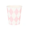 Bicchieri Rombi Rosa -Party Supplies Area bicchieri rombi rosa