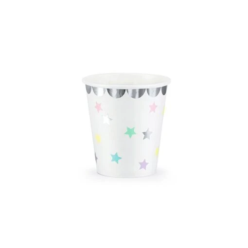 Partydeco Bicchieri Stelline E Foil Argento