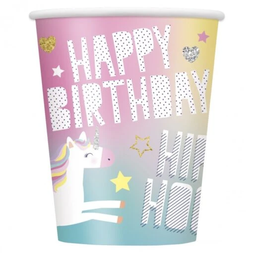 Unique Bicchieri Unicorn Rainbow