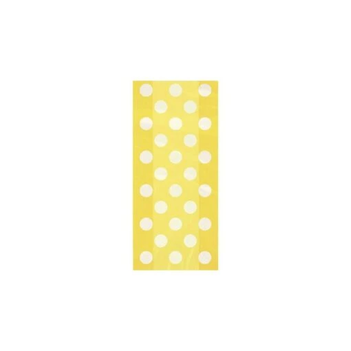Unique Borsine Cellophane Giallo Pois 20pz
