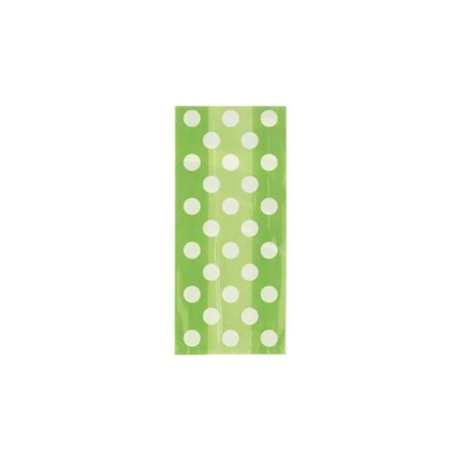 Unique Borsine Cellophane Verde A Pois 20pz