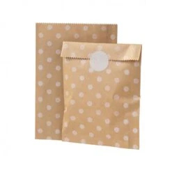 Talking Tables Bustine In Carta Kraft A Pois Bianco Con Adesivi