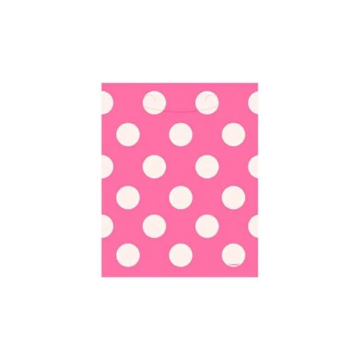 Unique Borsine Plastica Fucsia Pois 8pz
