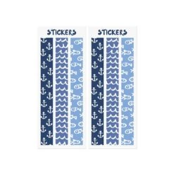 Partydeco Bustine A Righe Azzurro Con Stickers -Party Supplies Area bustine a righe azzurro con stickers 2