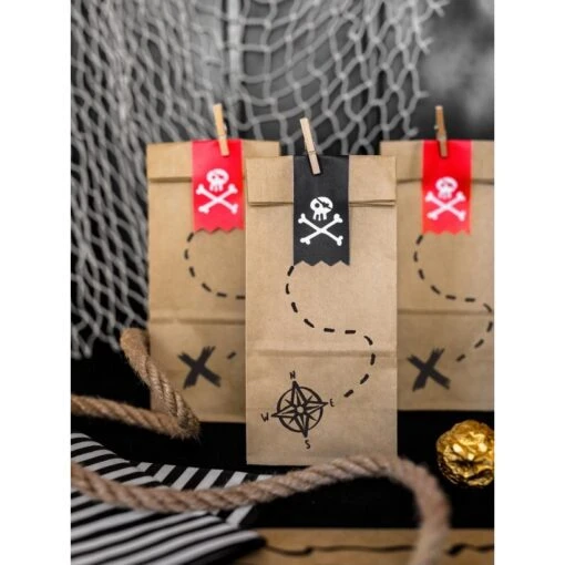 Partydeco Bustine Con Sticker Pirates Party - Image 2