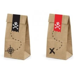Partydeco Bustine Con Sticker Pirates Party