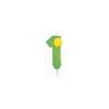 Creative Converting Candela Numerale Palloncino 1 Verde -Party Supplies Area candela numerale palloncino 1