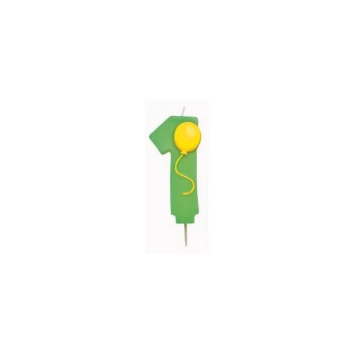 Creative Converting Candela Numerale Palloncino 1 Verde
