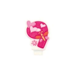 Candela Numerale Rosa 9