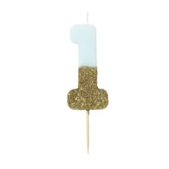 Talking Tables Candelina Glitter Oro E Azzurro 1