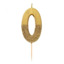 Talking Tables Candelina Numerale Oro Con Glitter 0