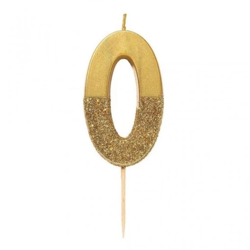 Talking Tables Candelina Numerale Oro Con Glitter 0