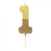 Talking Tables Candelina Numerale Oro Con Glitter 1 -Party Supplies Area candelina numerale oro con glitter 1
