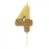 Talking Tables Candelina Numerale Oro Con Glitter 4 -Party Supplies Area candelina numerale oro con glitter 4 1
