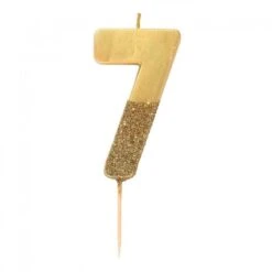 Talking Tables Candelina Numerale Oro Con Glitter 7