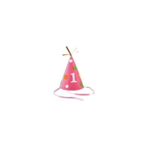 Creative Converting Cappellini In Feltro Primo Compleanno Rosa