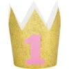 Creative Converting Coroncina 1 Anno Glitter Oro E Rosa -Party Supplies Area coroncina 1 anno glitter oro e rosa