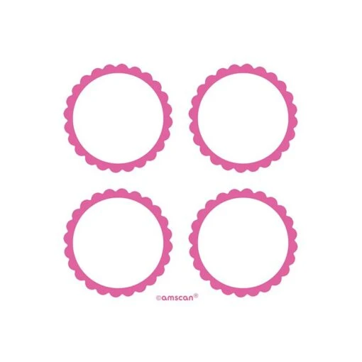 AMSCAN Etichette Sagomate Fucsia 20 Pz - Image 2
