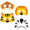 Unique Maschere Animali Giungla 8pz -Party Supplies Area maschere animali giungla