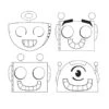Creative Converting Maschere Da Colorare Robot 6pz -Party Supplies Area maschere da colorare robot