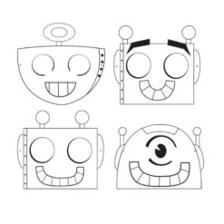 Creative Converting Maschere Da Colorare Robot 6pz