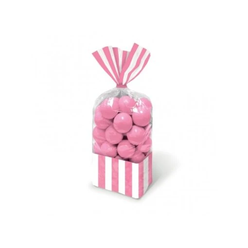 AMSCAN Sacchetti Righe Rosa
