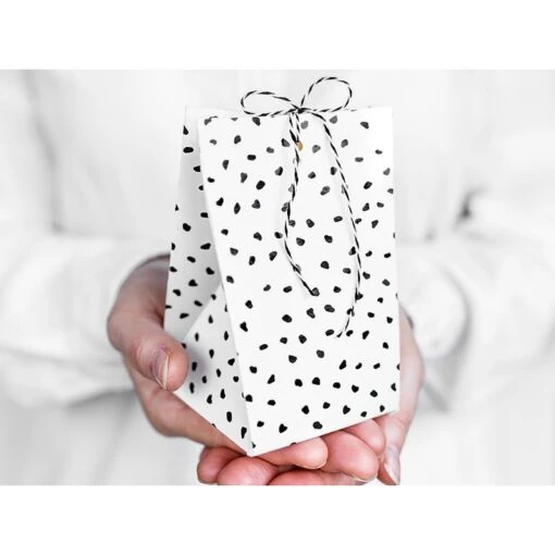 Partydeco Scatolette Bianche A Pois Neri - Image 2