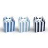 Partydeco Set Scatolette Righe Blu -Party Supplies Area set scatolette righe blu